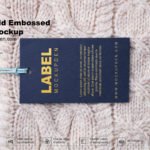 Free Gold Embossed Label Mockup PSD Template