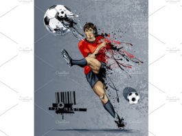 Graffiti Football Player