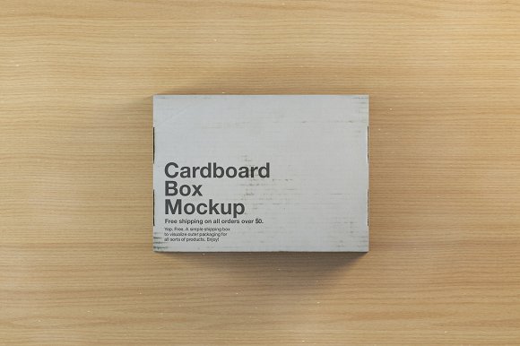 Grey Cardboard Box Mockup