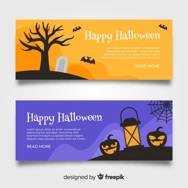 Halloween Banners Mockup: