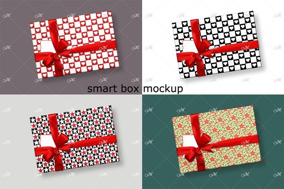 Heart Shaped Print Wrapping Paper PSD 