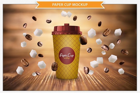 High Resolution Paper Cup PSD template