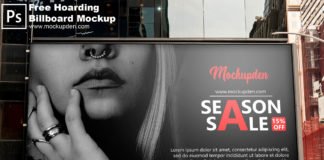 Free Hoarding Billboard Mockup PSD Template
