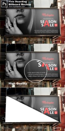 Download Free Hoarding Billboard Mockup PSD Template - Mockup Den