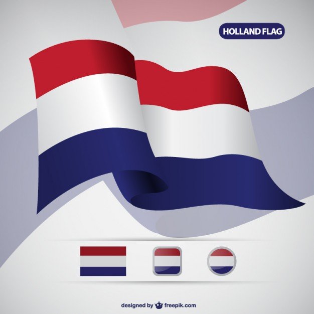 Holland Flag Vector.