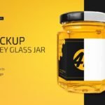 Honey Glass Jar Mockup