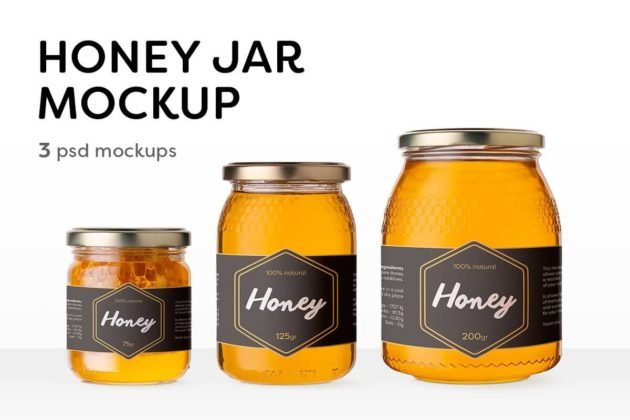 19+ Attractive Free Honey Jar mockup PSD Templates Packaging