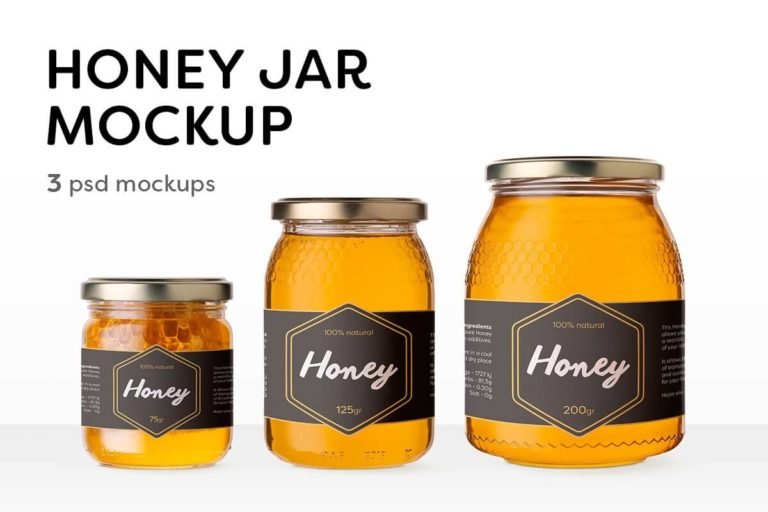 Download 19+ Attractive Free Honey Jar mockup PSD Templates Packaging