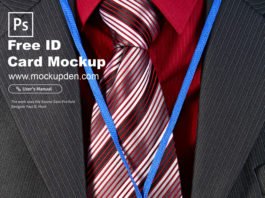 Free ID Card Mockup PSD Template