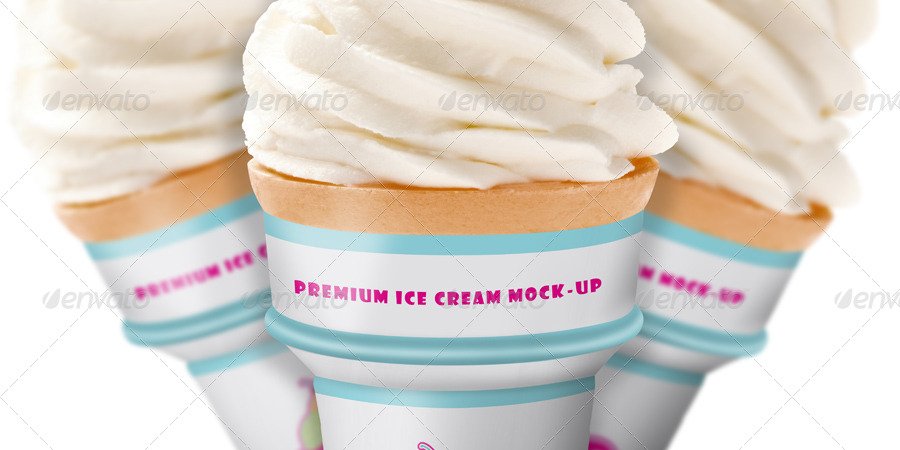 Ice Cream Cone Mockup