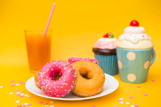 Ice Cream and Doughnuts Mockup PSD