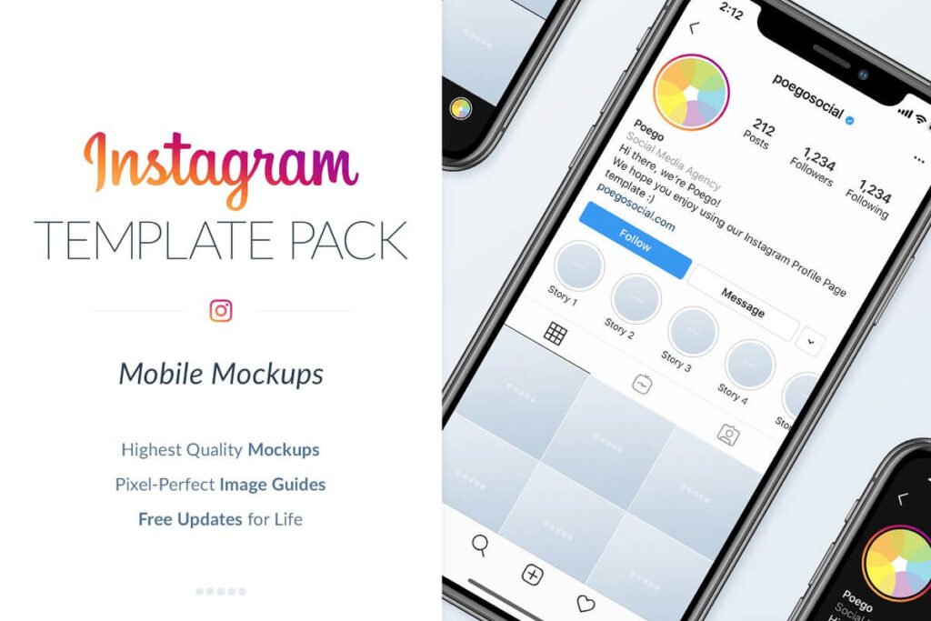 Download 35 Creative Instagram Mockup Psd For Post Feed Profile