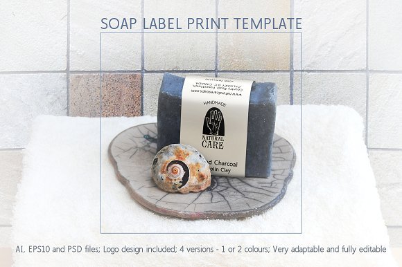 Label Printed Soap Box Mockup