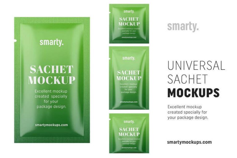 Sachet Mockup | 30 Creative Soap, Chocolate, Aluminum Sachet Package