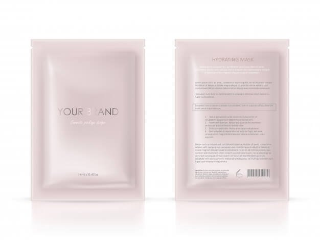 Light Pink Packaging Sachet Mockup