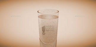 Logo Mockup on Translucent Glass Object