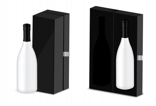 Luxury Wine Box Free Vector Illustration