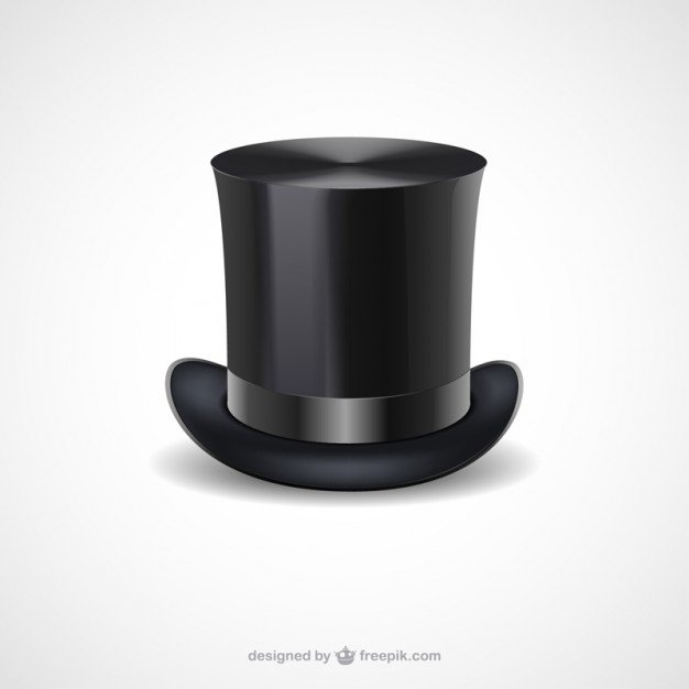 Magician Black Hat Vector File Illustration