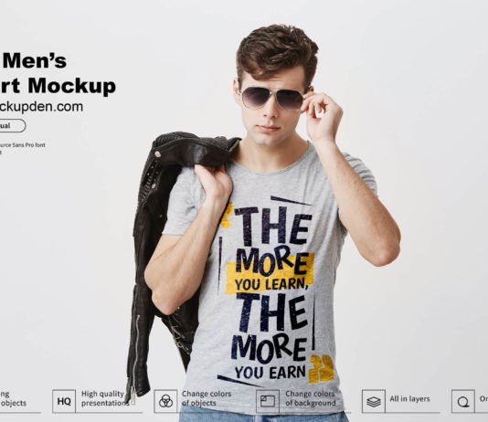 Free Men's T-Shirt Mockup PSD Template