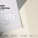 Free Metallic Foil Logo Mockup PSD Template Free Metallic Foil Logo Mockup PSD Template