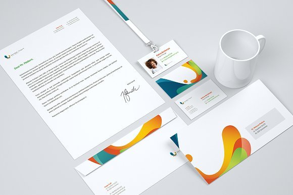 Mockup Corporate Identity featuring Identity card holder mockup