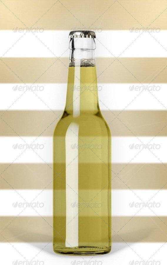 Multi-Coloured Beer Bottle Design Template: