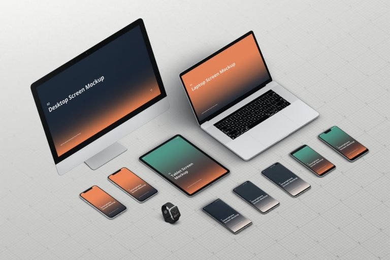 17+ Outstanding Free Multi Devices mockup PSD Templates
