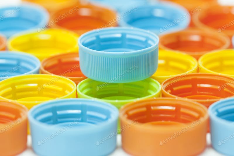 Multiple Plastic Cap Illustration In Multi-Color Outlet