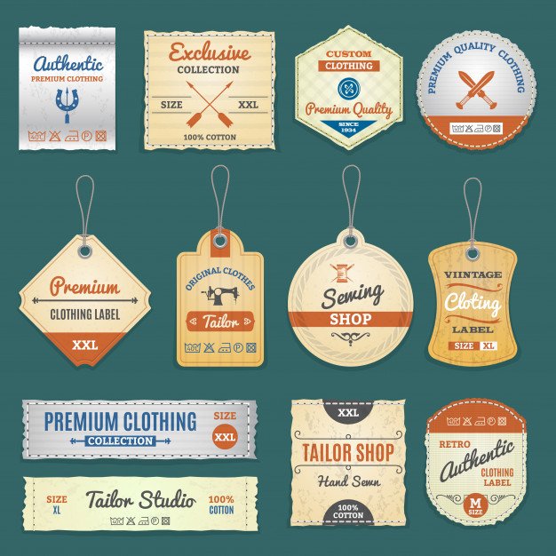 Multiple Shapes Hang Tag Collection Vector File Download