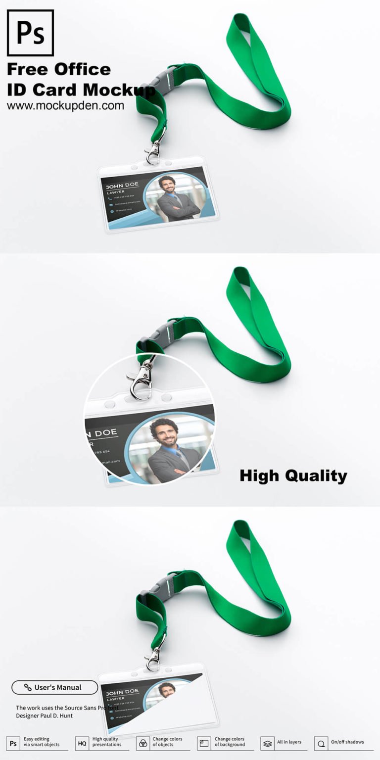 ID Card Mockup | 20+ Best Free Identity Card Holder PSD Templates