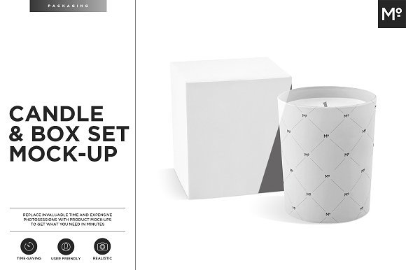Pack of 2 Candle PSD Design