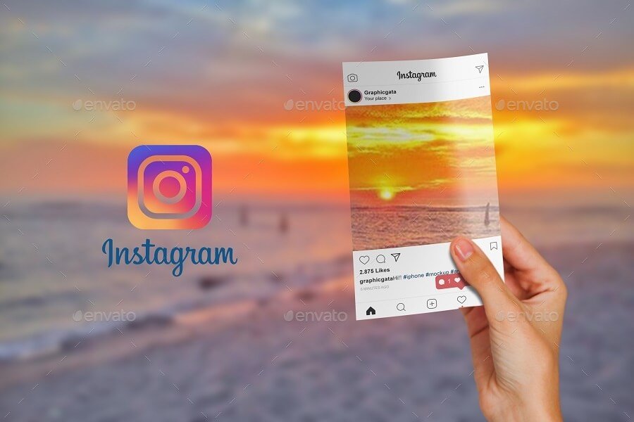 Paper Mockup for Instagram Post