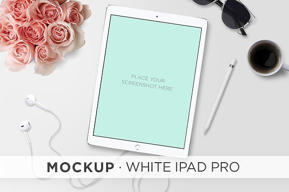 Pencil with White iPad PSD File