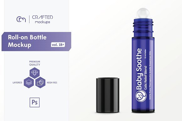 Perfume Bottle PSD - Roll-on Design: