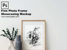 Free Photo Frame Showcasing Mockup PSD Template