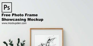 Free Photo Frame Showcasing Mockup PSD Template