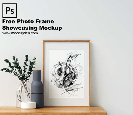 Free Photo Frame Showcasing Mockup PSD Template