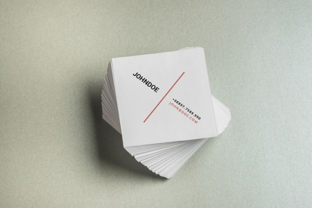 Piled up Business Cards Mockup Design