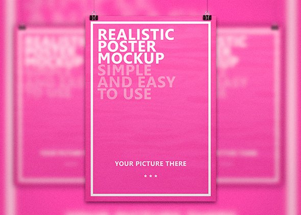 Pink Poster Mockup
