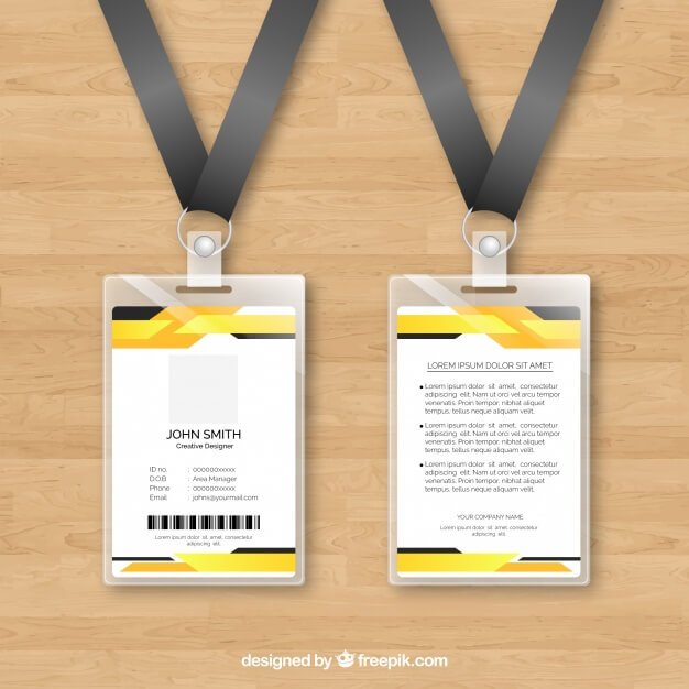Plastic Card Placed On Wooden Background Vector.