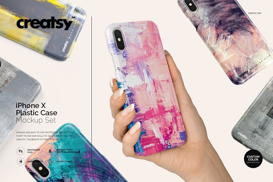 Plastic Case Cover Of iPhone X PSD File