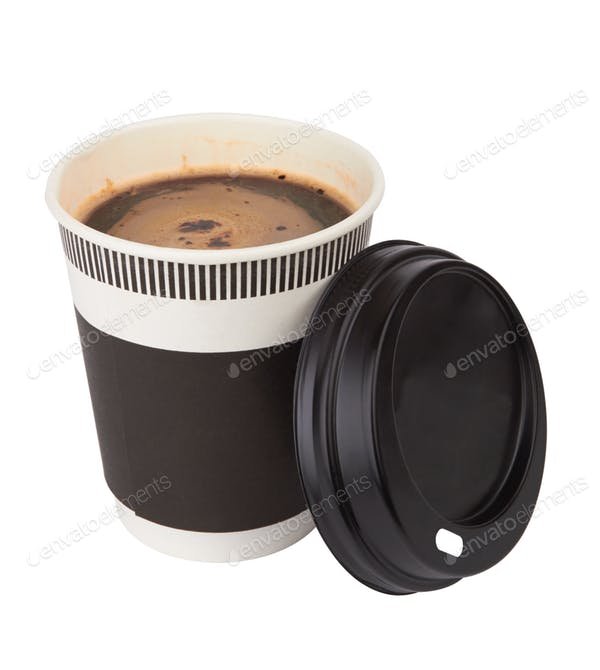 Plastic Cup Containing Coffee Mockup