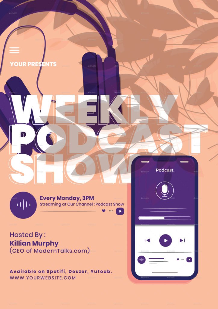 Podcast Talks Show Flyer Instagram Set