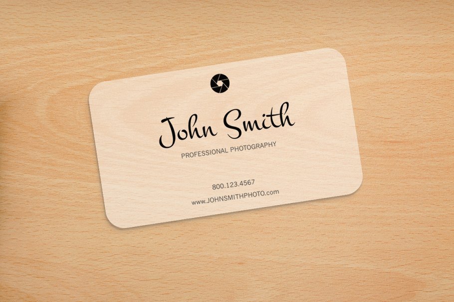 Slim Yellow Color Business Card With Round Corner