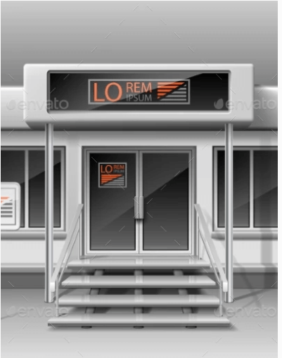 Promotional Storefront Vector Template