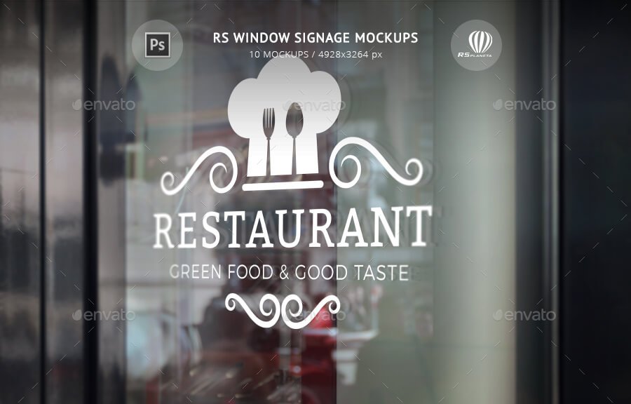 Download Free 40 Restaurant Sign Mockup Creative Psd Template