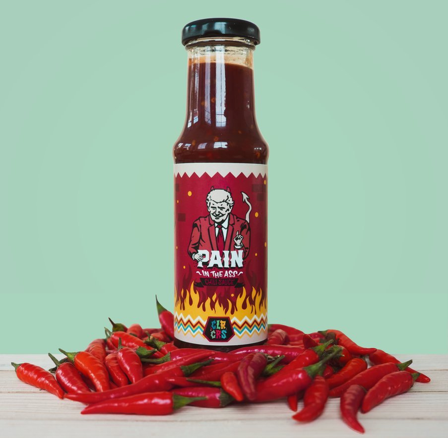 Realistic Chili Sauce Bottle Design Mockup Free PSD