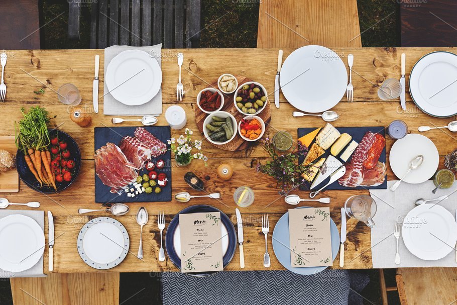 Realistic Party Table Set PSD