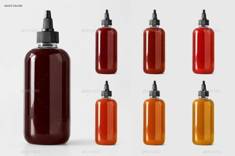 Download 40+Free Sauce Bottle Mockup | RED, Hot, BBQ Chilli Sauce PSD