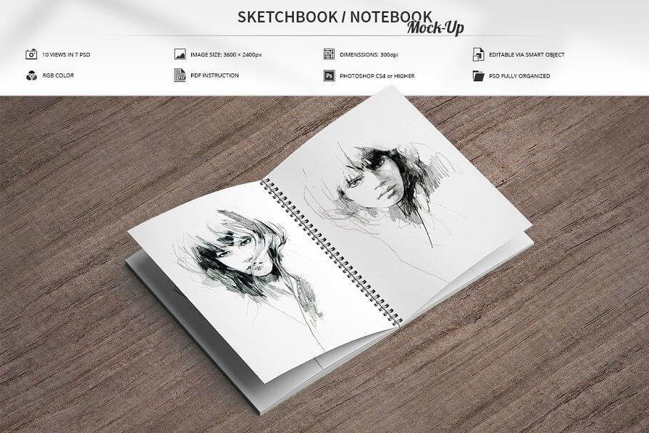 Sketchbook / Notebook Mock-Up